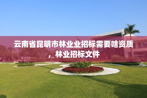 云南省昆明市林业业招标需要啥资质,林业招标文件