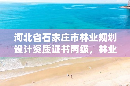 河北省石家庄市林业规划设计资质证书丙级,林业规划设计院是干什么的