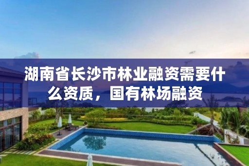 湖南省长沙市林业融资需要什么资质，国有林场融资