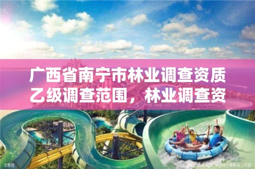 广西省南宁市林业调查资质乙级调查范围,林业调查资质查询