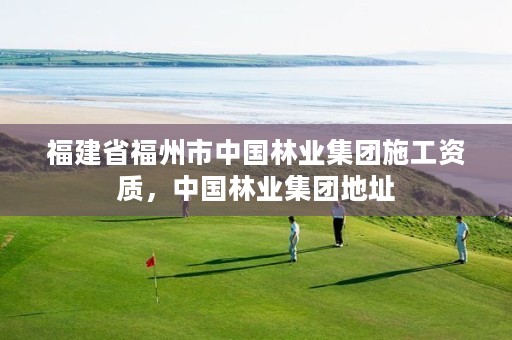 福建省福州市中国林业集团施工资质,中国林业集团地址