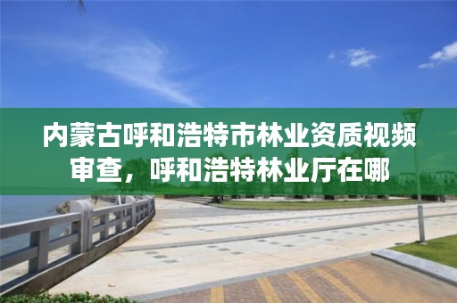 内蒙古呼和浩特市林业资质视频审查,呼和浩特林业厅在哪