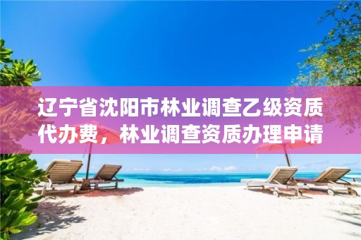 辽宁省沈阳市林业调查乙级资质代办费,林业调查资质办理申请