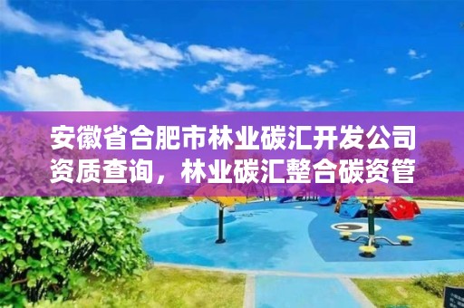安徽省合肥市林业碳汇开发公司资质查询,林业碳汇整合碳资管上市公司