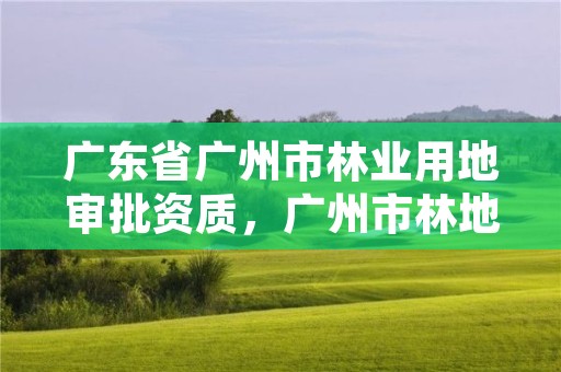 广东省广州市林业用地审批资质，广州市林地面积