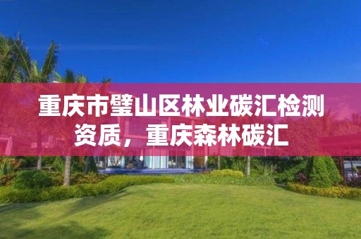 重庆市璧山区林业碳汇检测资质,重庆森林碳汇
