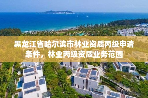 黑龙江省哈尔滨市林业资质丙级申请条件,林业丙级资质业务范围