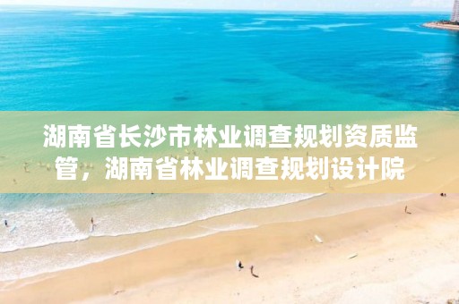 湖南省长沙市林业调查规划资质监管，湖南省林业调查规划设计院