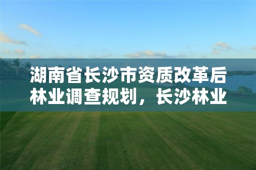 湖南省长沙市资质改革后林业调查规划，长沙林业局官网