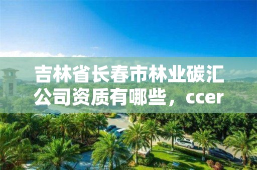 吉林省长春市林业碳汇公司资质有哪些,ccer林业碳汇项目类型