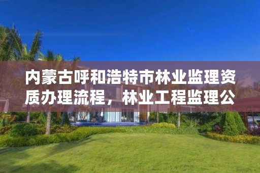 内蒙古呼和浩特市林业监理资质办理流程,林业工程监理公司需要啥证