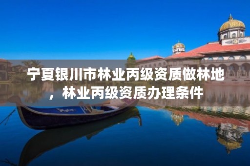 宁夏银川市林业丙级资质做林地,林业丙级资质办理条件