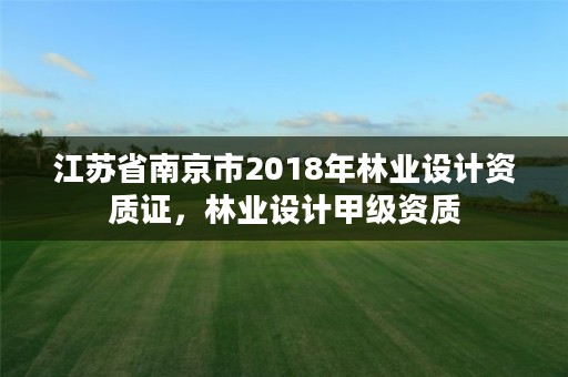 江苏省南京市2018年林业设计资质证,林业设计甲级资质