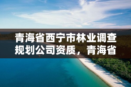青海省西宁市林业调查规划公司资质，青海省林业工程咨询中心是什么性质的单位