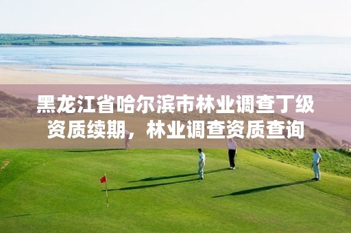 黑龙江省哈尔滨市林业调查丁级资质续期,林业调查资质查询