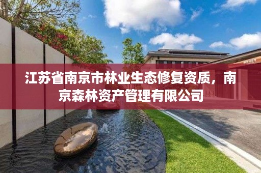 江苏省南京市林业生态修复资质,南京森林资产管理有限公司