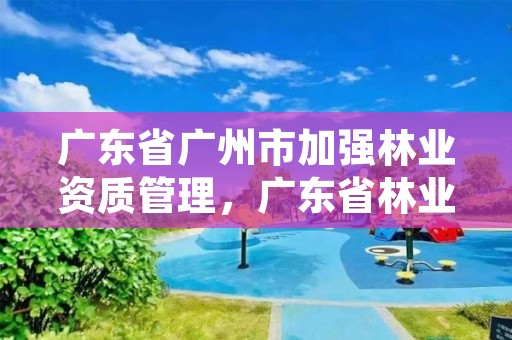 广东省广州市加强林业资质管理，广东省林业管理条例
