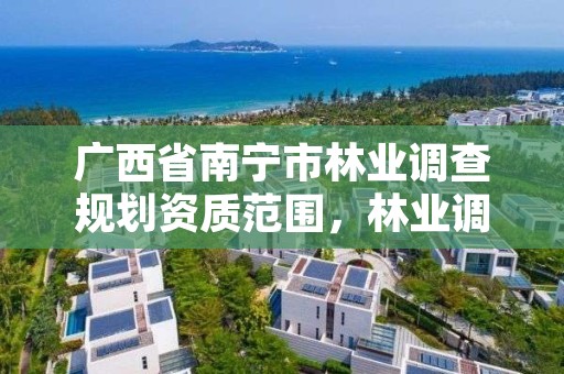 广西省南宁市林业调查规划资质范围,林业调查设计规划资质管理规定告