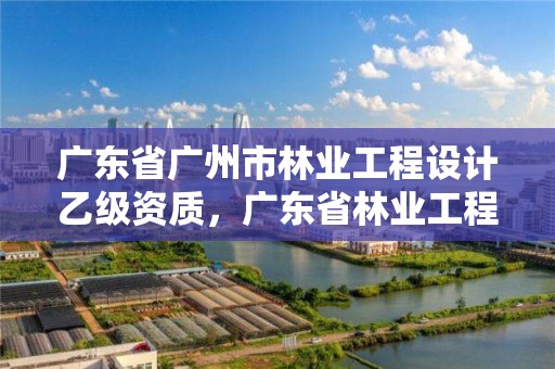 广东省广州市林业工程设计乙级资质，广东省林业工程师资格条件