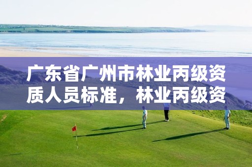 广东省广州市林业丙级资质人员标准,林业丙级资质业务范围