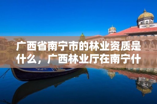 广西省南宁市的林业资质是什么,广西林业厅在南宁什么路