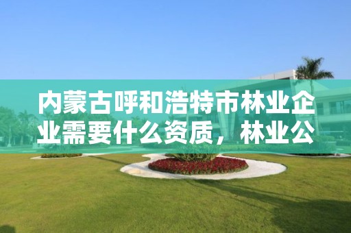 内蒙古呼和浩特市林业企业需要什么资质,林业公司需要什么资质