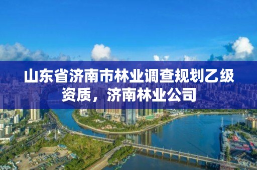 山东省济南市林业调查规划乙级资质,济南林业公司