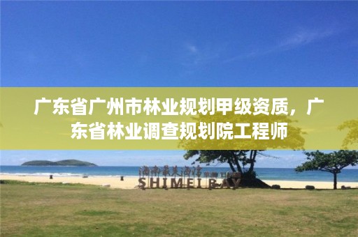 广东省广州市林业规划甲级资质，广东省林业调查规划院工程师