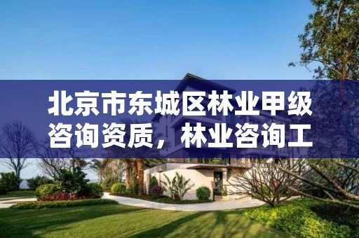 北京市东城区林业甲级咨询资质,林业咨询工程师