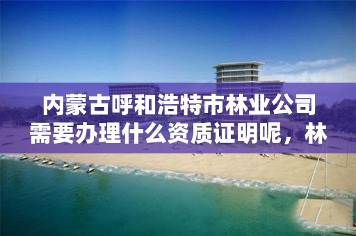 内蒙古呼和浩特市林业公司需要办理什么资质证明呢,林业工程资质在哪办