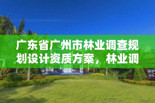 广东省广州市林业调查规划设计资质方案，林业调查规划资质业务范围