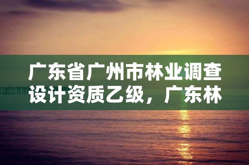 广东省广州市林业调查设计资质乙级，广东林业调查规划设计资质