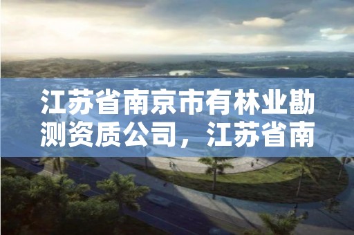 江苏省南京市有林业勘测资质公司,江苏省南京市有林业勘测资质公司吗