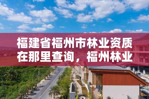 福建省福州市林业资质在那里查询,福州林业厅电话