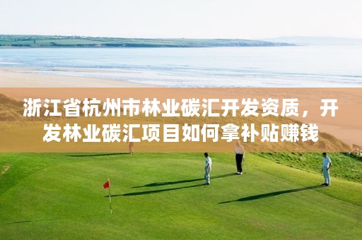 浙江省杭州市林业碳汇开发资质，开发林业碳汇项目如何拿补贴赚钱