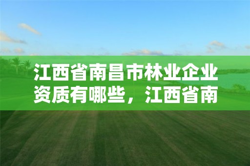 江西省南昌市林业企业资质有哪些,江西省南昌市林业企业资质有哪些项目