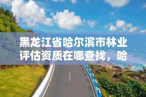 黑龙江省哈尔滨市林业评估资质在哪查找,哈尔滨市林权交易中心