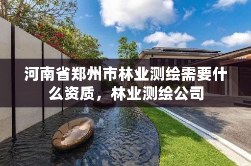 河南省郑州市林业测绘需要什么资质,林业测绘公司