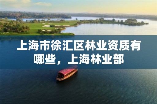 上海市徐汇区林业资质有哪些,上海林业部