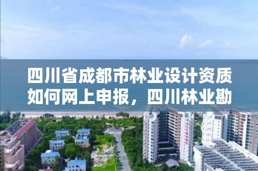 四川省成都市林业设计资质如何网上申报,四川林业勘察设计