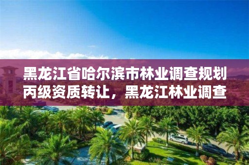 黑龙江省哈尔滨市林业调查规划丙级资质转让,黑龙江林业调查规划设计院