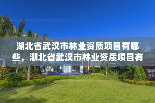 湖北省武汉市林业资质项目有哪些，湖北省武汉市林业资质项目有哪些单位