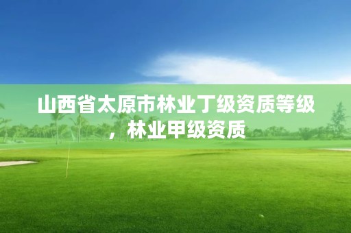 山西省太原市林业丁级资质等级,林业甲级资质