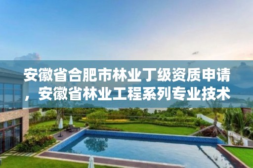 安徽省合肥市林业丁级资质申请,安徽省林业工程系列专业技术资格评审标准条件