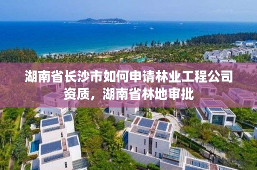 湖南省长沙市如何申请林业工程公司资质，湖南省林地审批