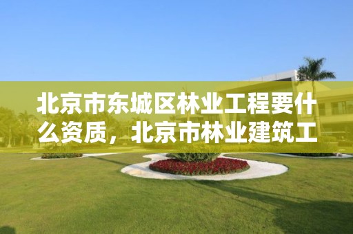 北京市东城区林业工程要什么资质,北京市林业建筑工程有限公司