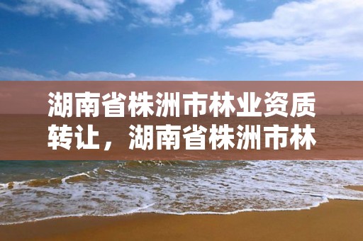 湖南省株洲市林业资质转让，湖南省株洲市林业资质转让最新消息