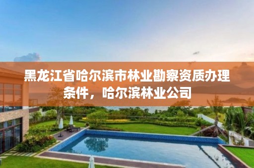 黑龙江省哈尔滨市林业勘察资质办理条件,哈尔滨林业公司