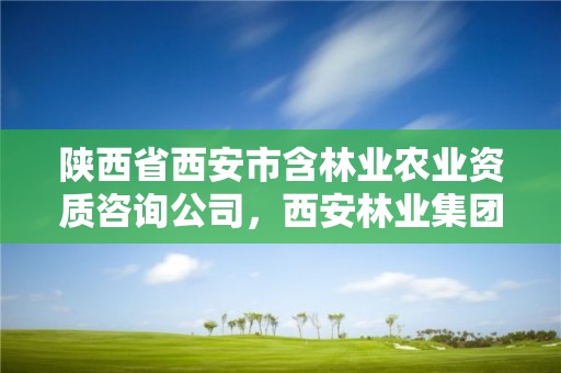 陕西省西安市含林业农业资质咨询公司,西安林业集团公司待遇怎么样