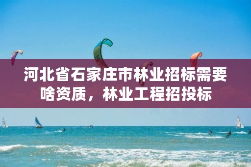 河北省石家庄市林业招标需要啥资质,林业工程招投标